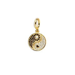 Rhinestone Yin Yang Charm