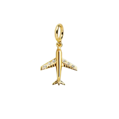 Rhinestone Airplane Charm