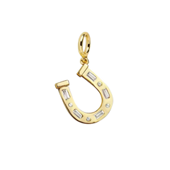 Rhinestone Horseshoe Charm