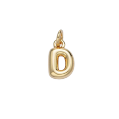 D Bubble Initial Letter Charm
