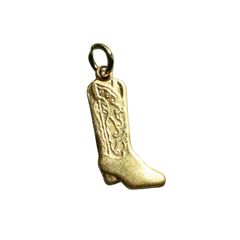 Gold Cowboy Boot Charm