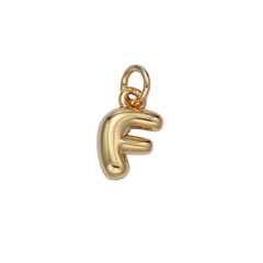F Bubble Initial Letter Charm