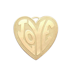 Love Gold Plated Charm