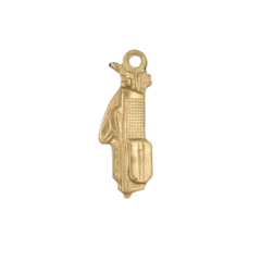 Brass Golf Caddy Sack Charm