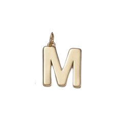 M Initial Letter Charm