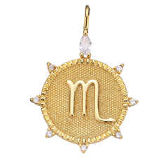 Scorpio CZ Gold Charm