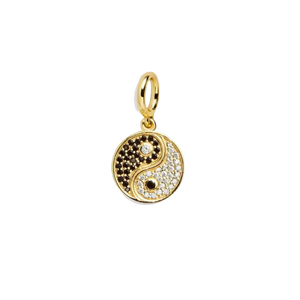 Rhinestone Yin Yang Charm