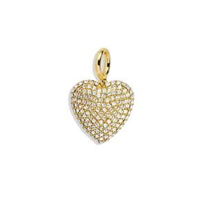 Rhinestone Heart Charm
