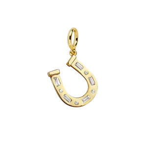 Rhinestone Horseshoe Charm