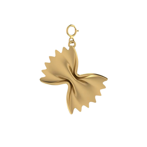 Gold Bowtie Pasta Charm