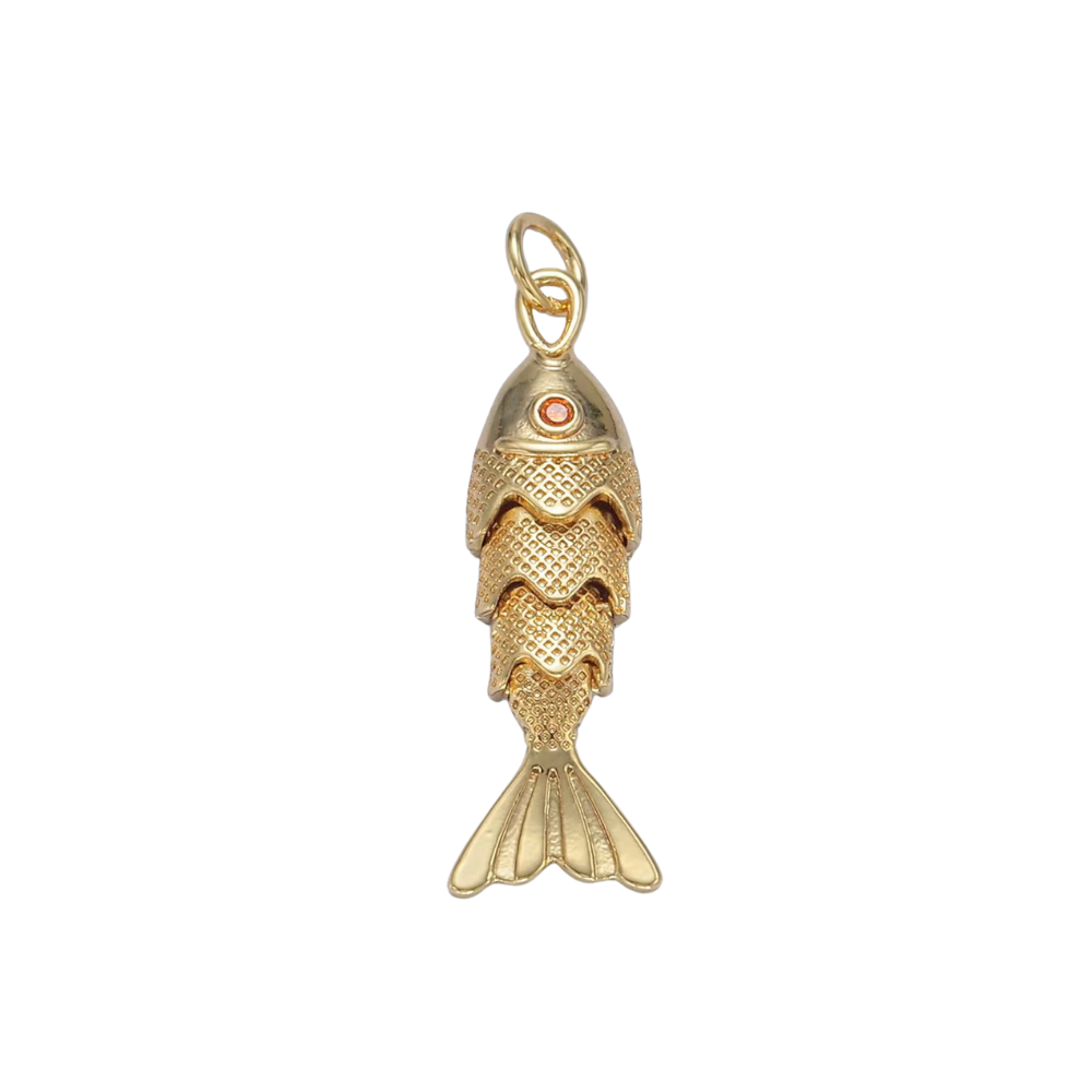 Gold Gilded Fish Charm