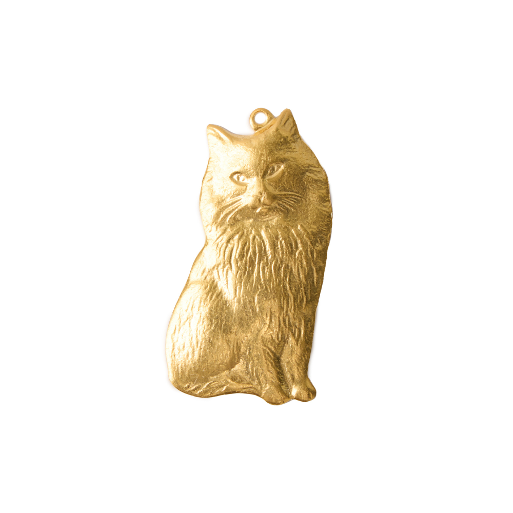Gold Plated Cat Charm