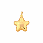 Gold Star Charm – 18K Puffy Star Pendant for Custom Necklaces & Bracelets