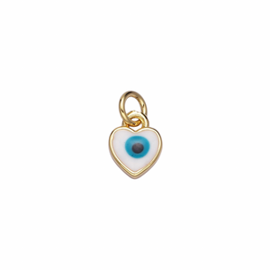 Evil Eye Heart Charm