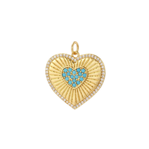 Gold Turquoise Charm