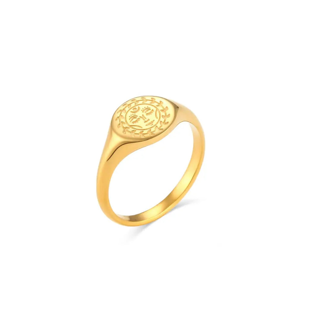 Celestial Gold Signet Ring