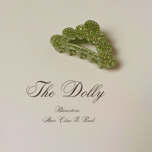 The Dolly Rhinestone Hair Claw in Green