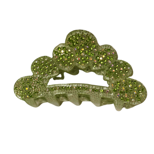 The Dolly Rhinestone Hair Claw in Green