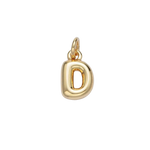 D Bubble Initial Letter Charm