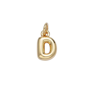 D Bubble Initial Letter Charm