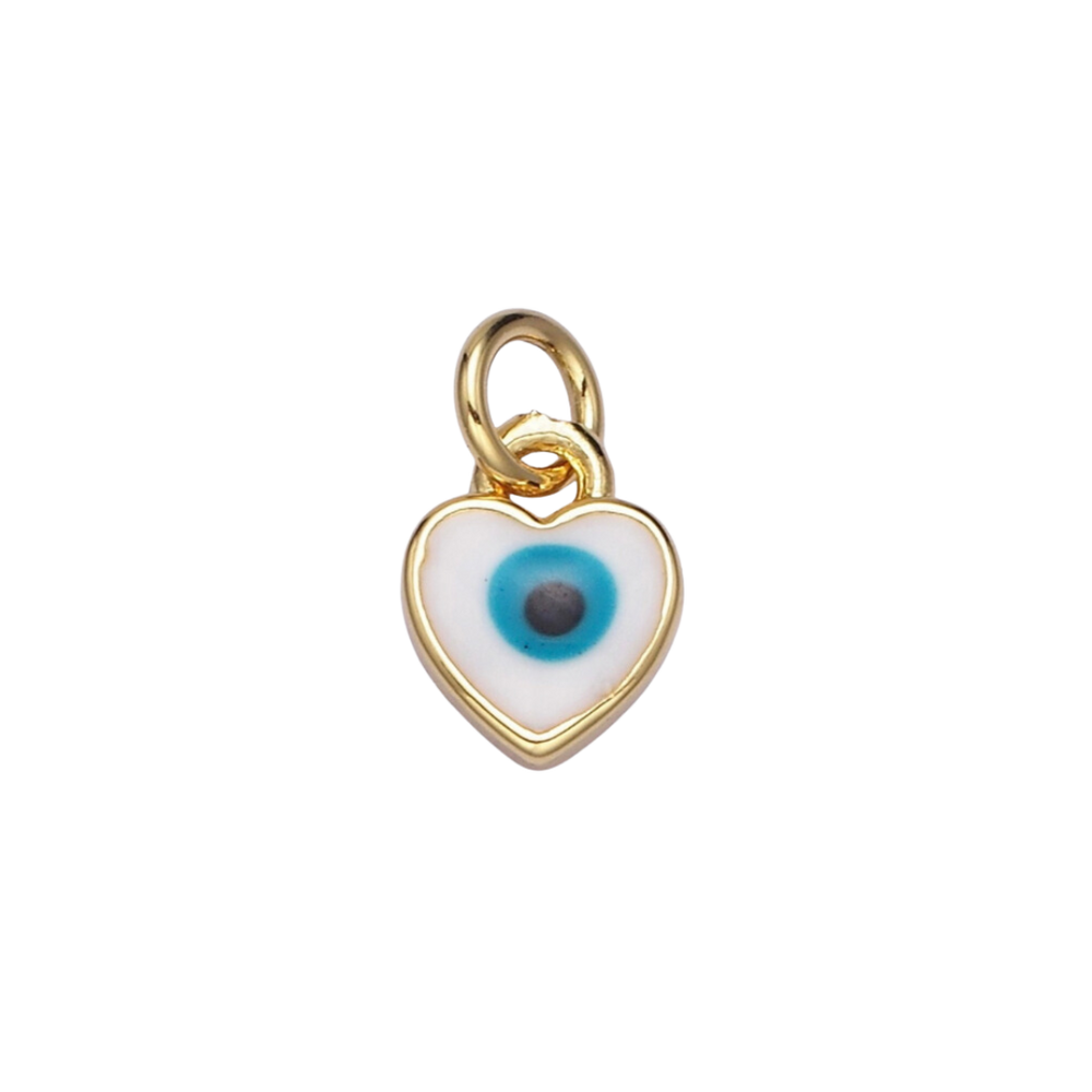 Evil Eye Heart Charm