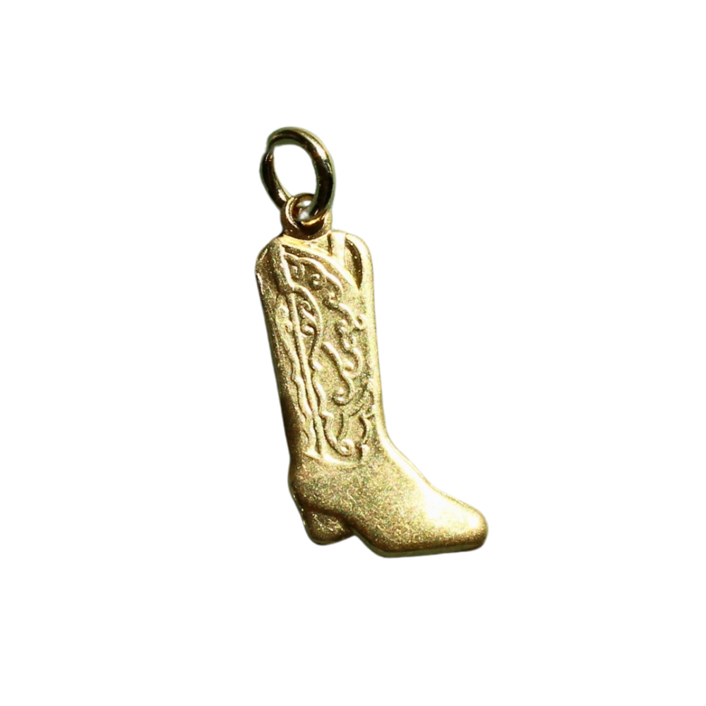 Gold Cowboy Boot Charm