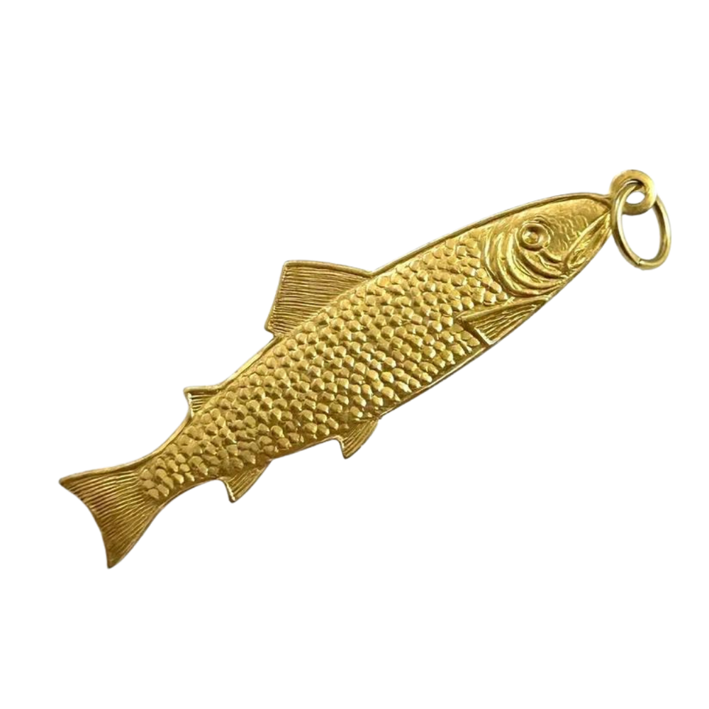 Gold Fish Brass Charm