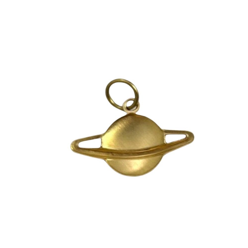 Gold Saturn Charm