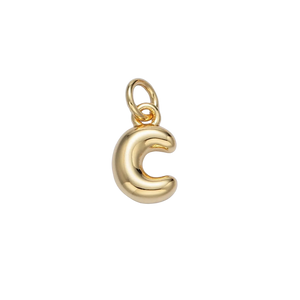 C Bubble Initial Letter Charm