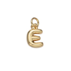 E Bubble Initial Letter Charm