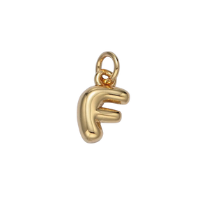 F Bubble Initial Letter Charm