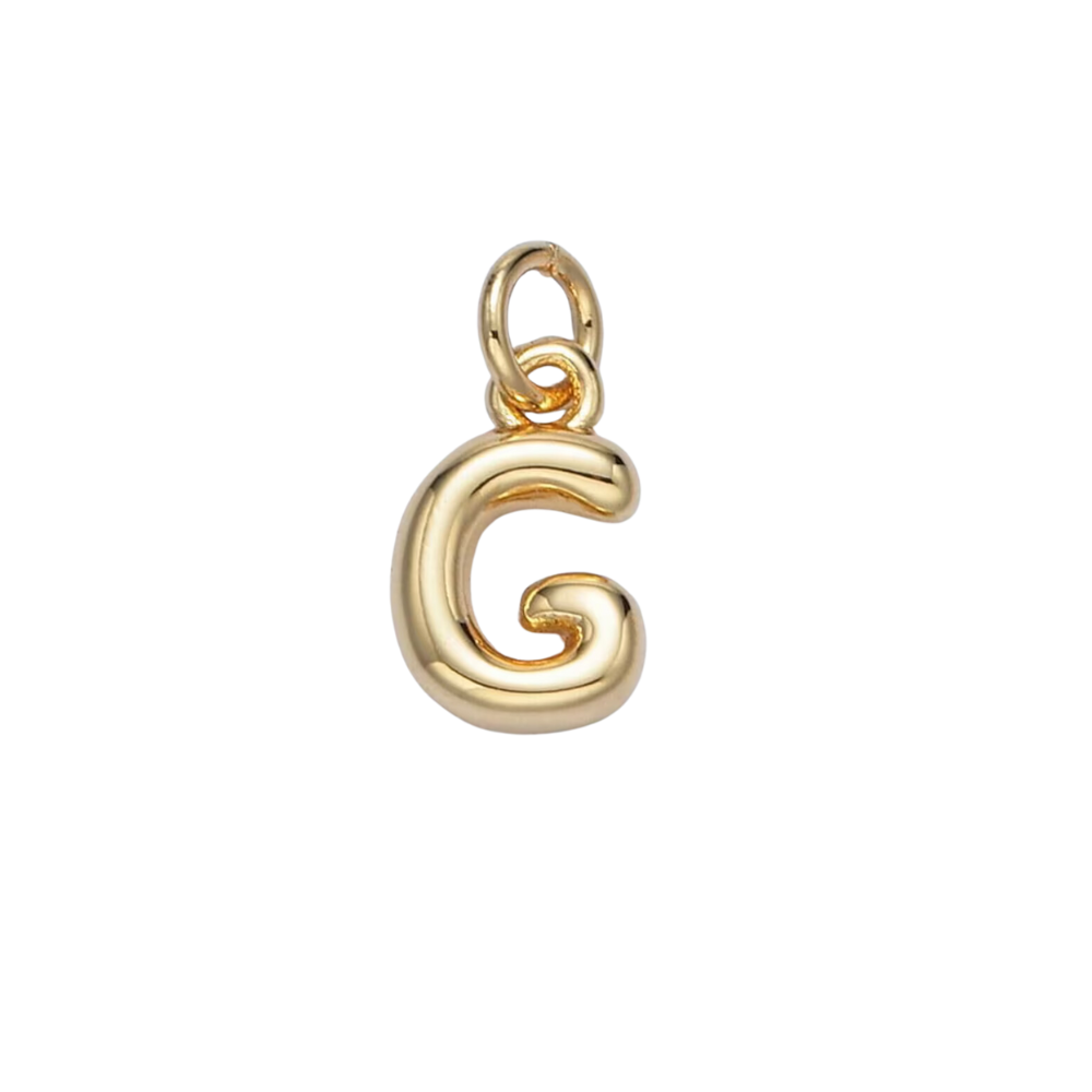 G Bubble Initial Letter Charm