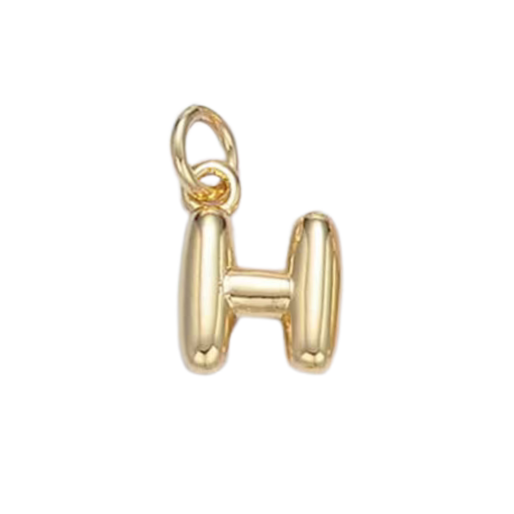 H Bubble Initial Letter Charm