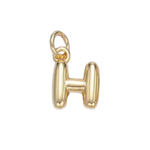 H Bubble Initial Letter Charm