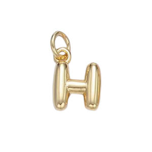 H Bubble Initial Letter Charm