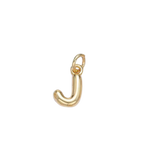 J Bubble Initial Letter Charm