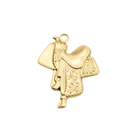 Gold Brass Saddle Charm