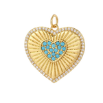 Gold Turquoise Charm