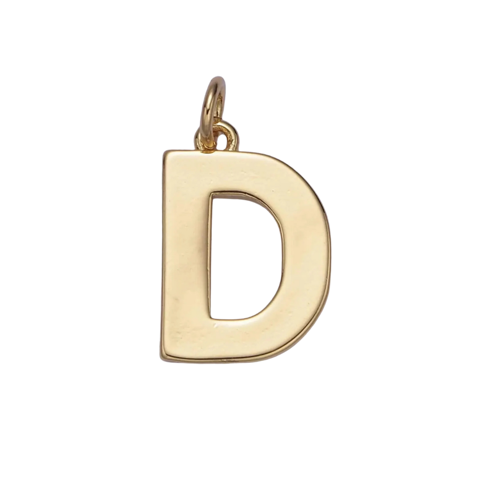 D Initial Letter Charm