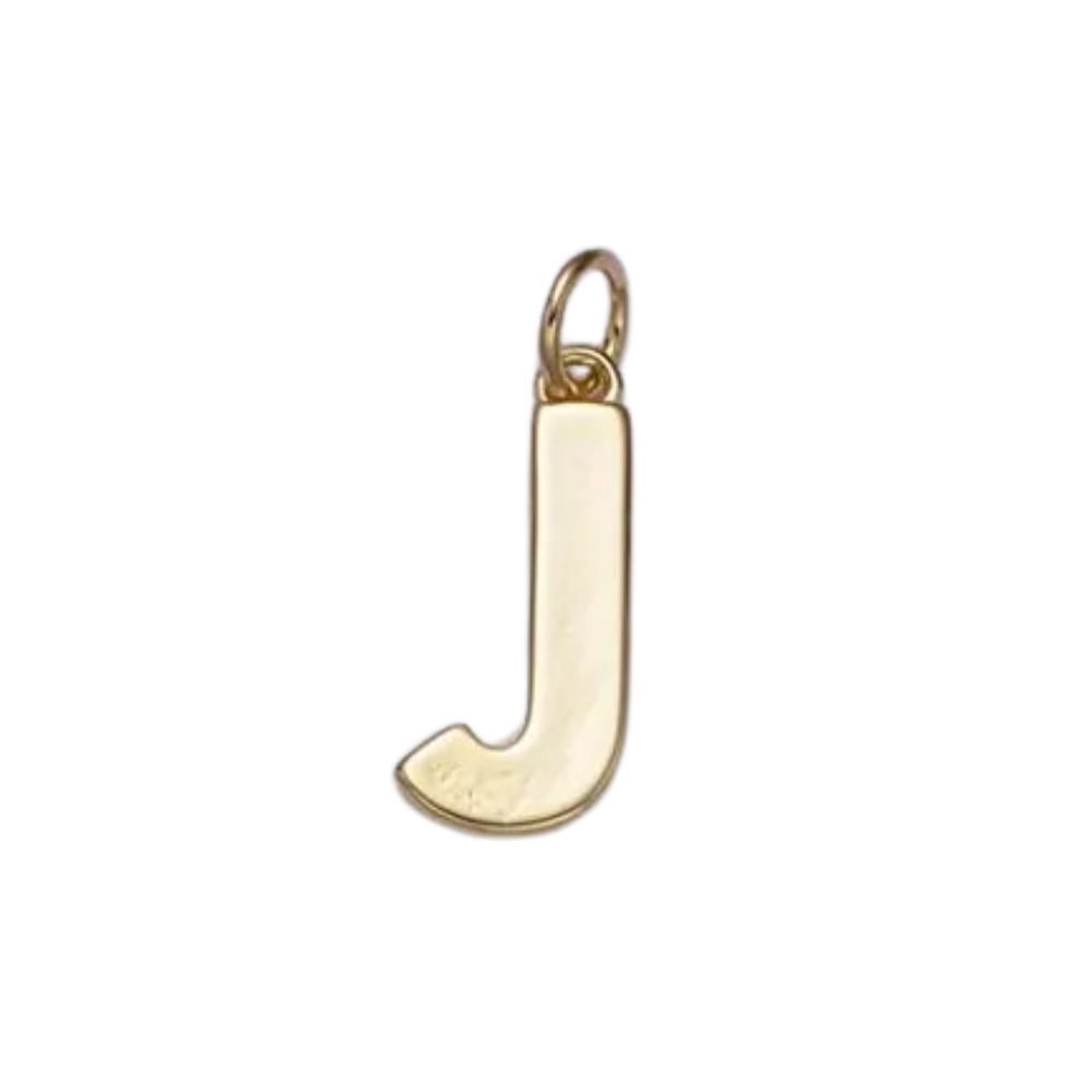 J Initial Letter Charm