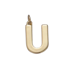 U Initial Letter Charm