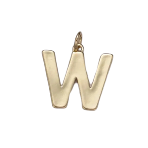 W Initial Letter Charm