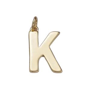 K Initial Letter Charm