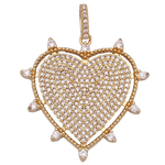 CZ Heart Encrusted Charm