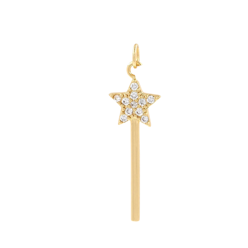 CZ Magic Wand Charm