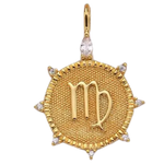 Virgo CZ Gold Charm