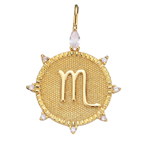 Scorpio CZ Gold Charm